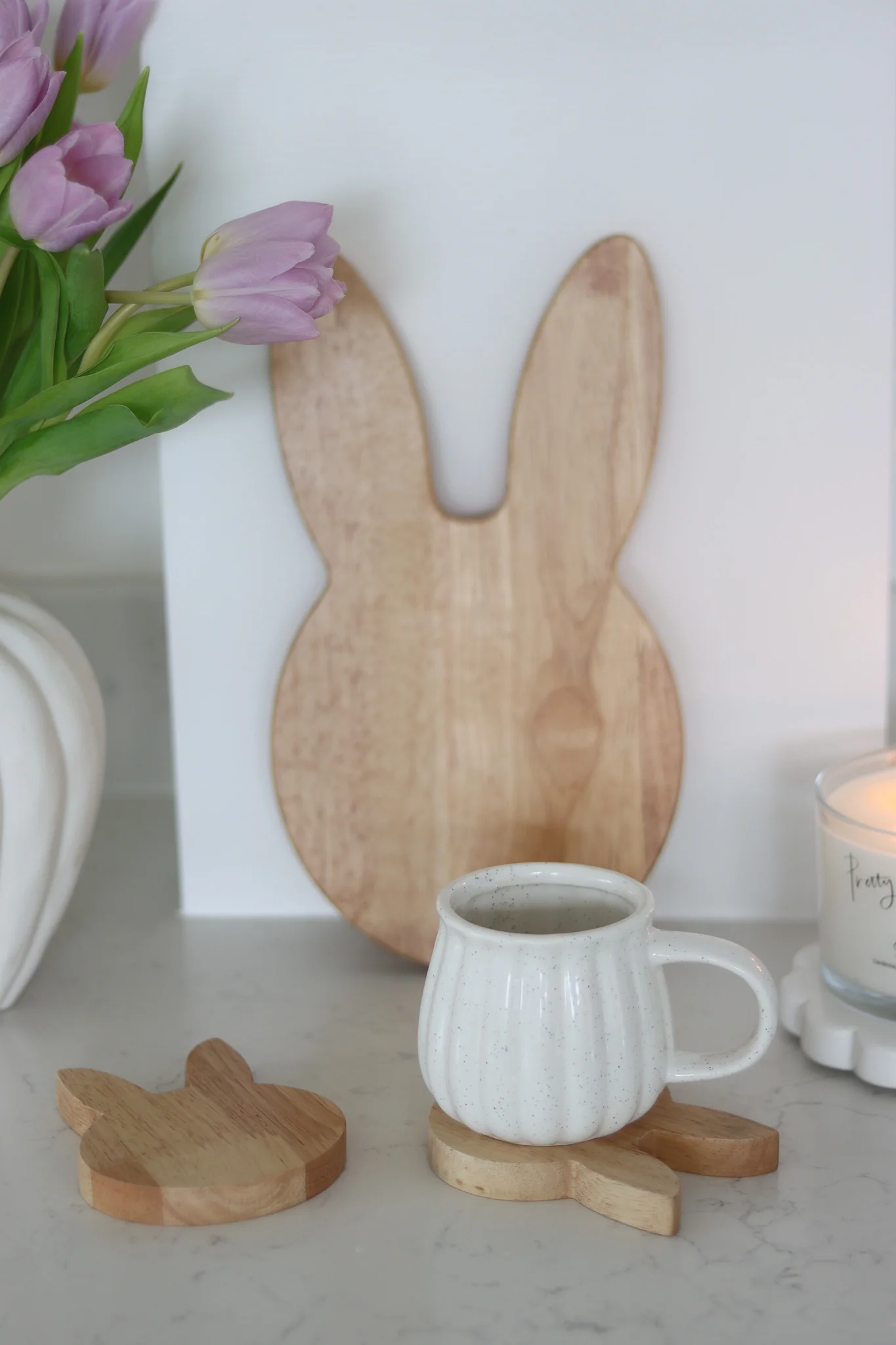 Bunny Chopping Board & Coasters Bundle