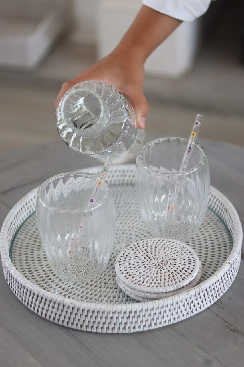 Glass Carafe and Glass Set – Rippled - Image 4