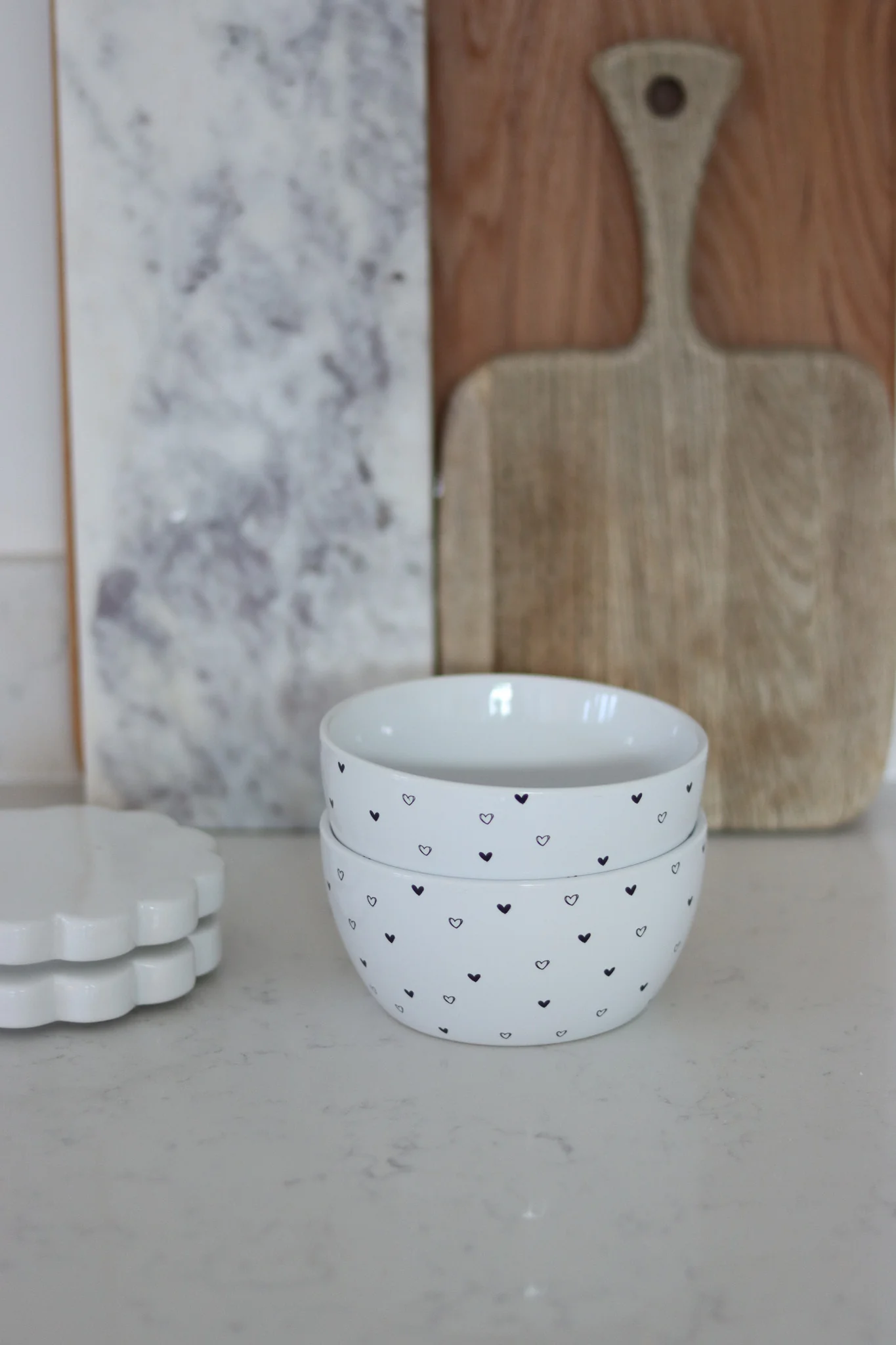 Ceramic Bowl Set – 2 Piece – Multi Hearts & Dots