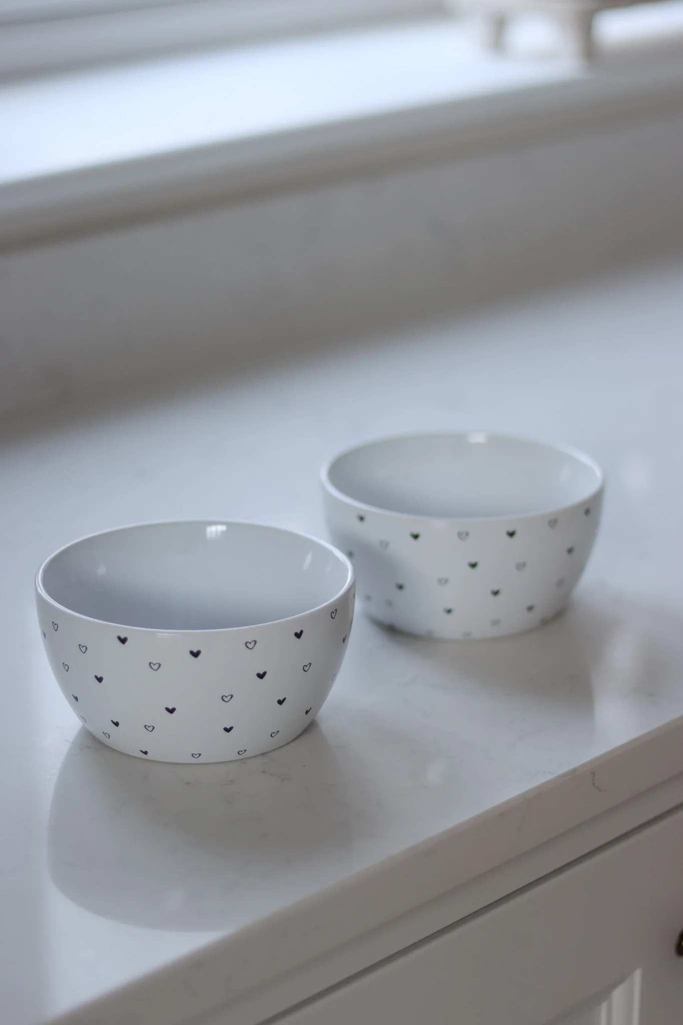 Ceramic Bowl Set – 2 Piece – Multi Hearts & Dots - Image 4