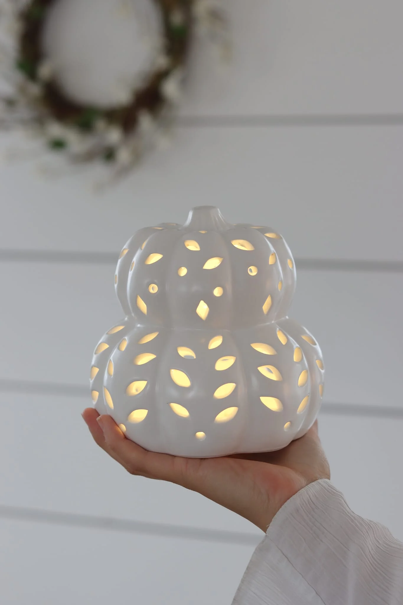 Ceramic Pumpkin LED - Stacked