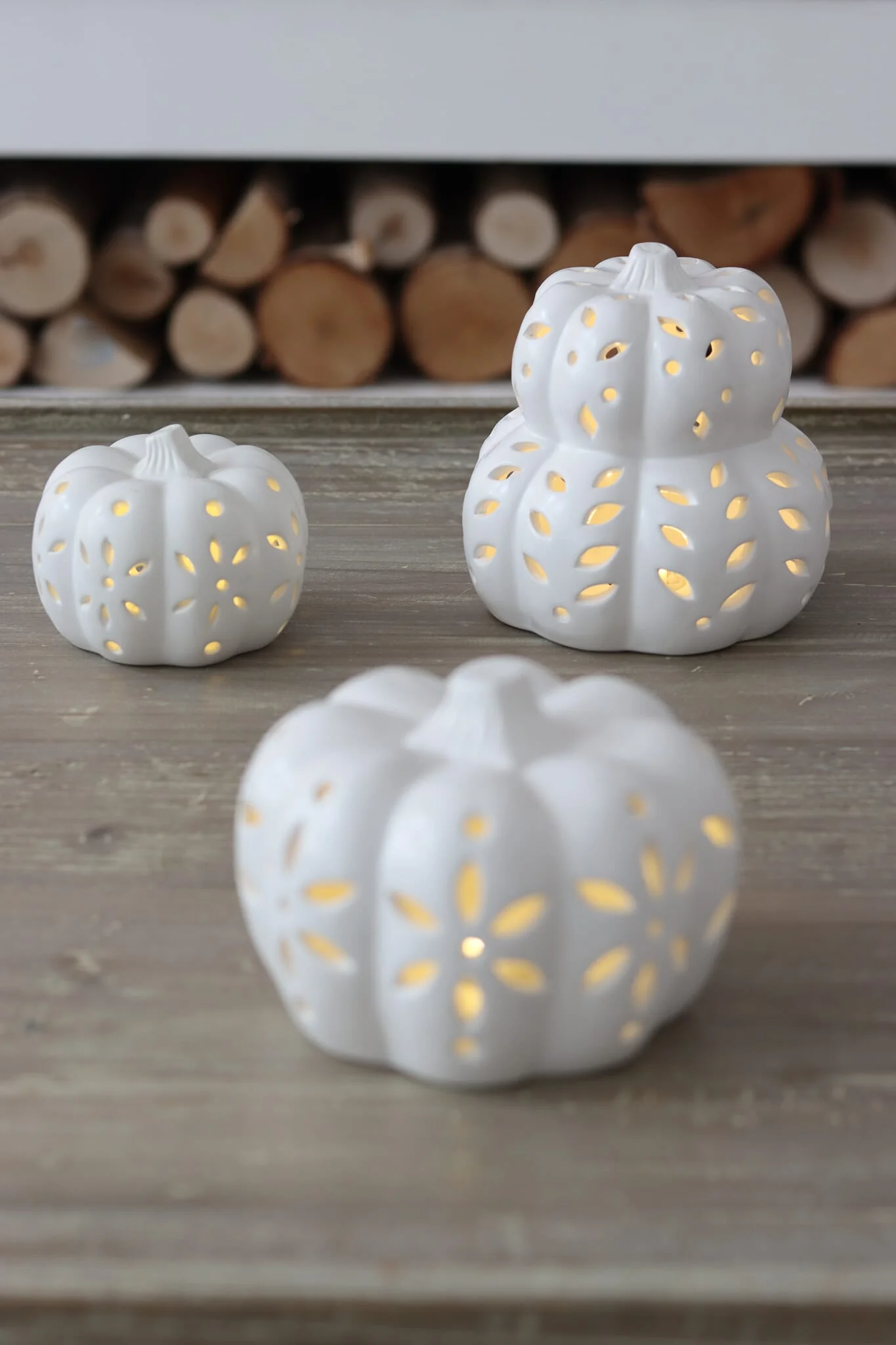 Ceramic Pumpkin LED - Stacked - Image 2