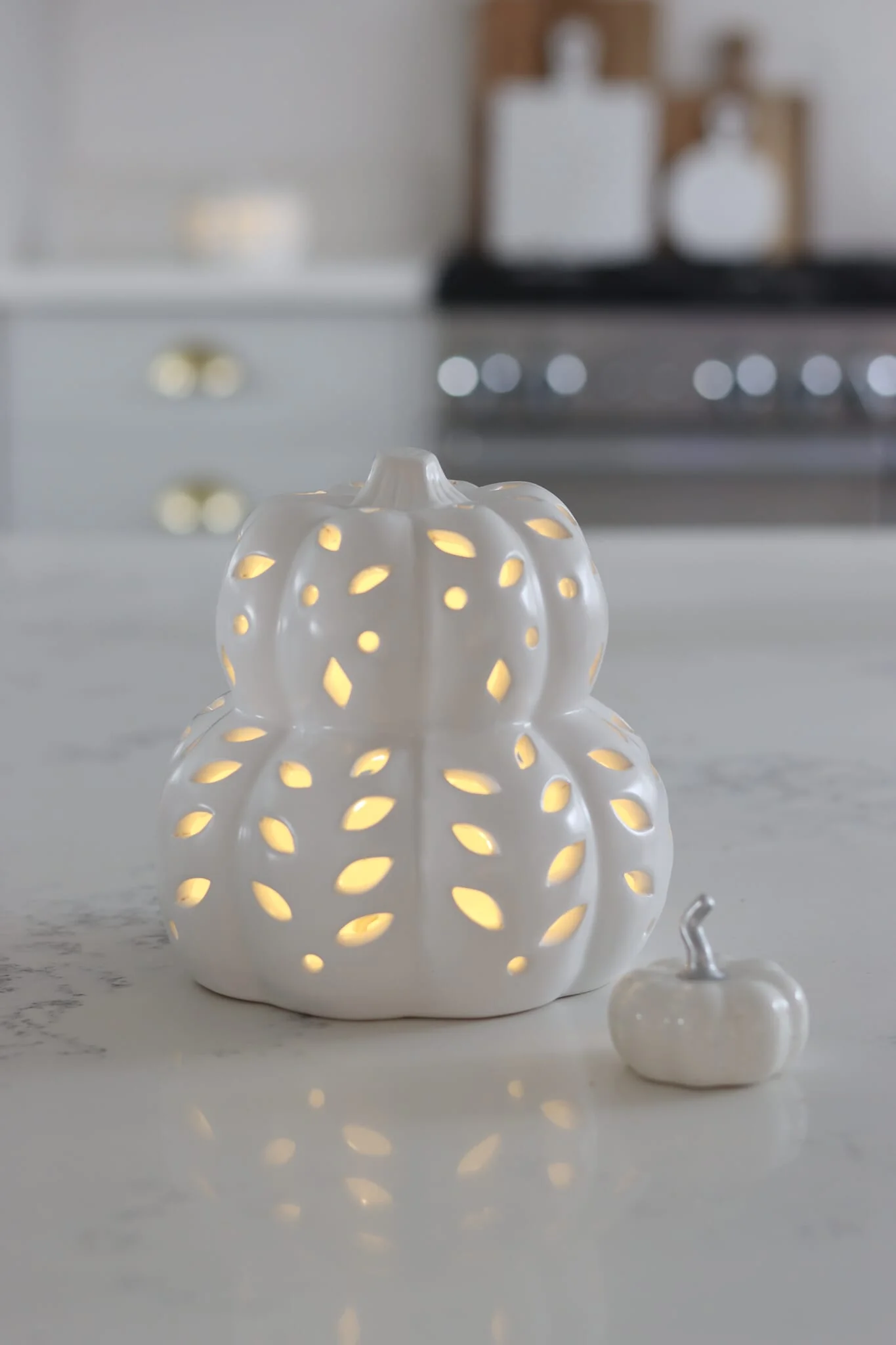 Ceramic Pumpkin LED - Stacked - Image 4