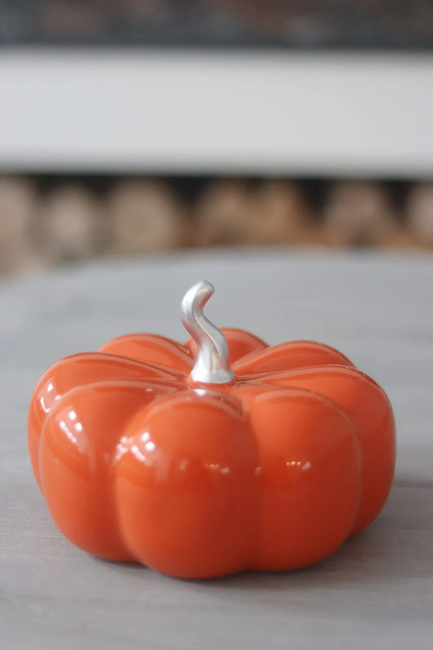 Ceramic Pumpkin Autumnal Orange - Large - Image 2