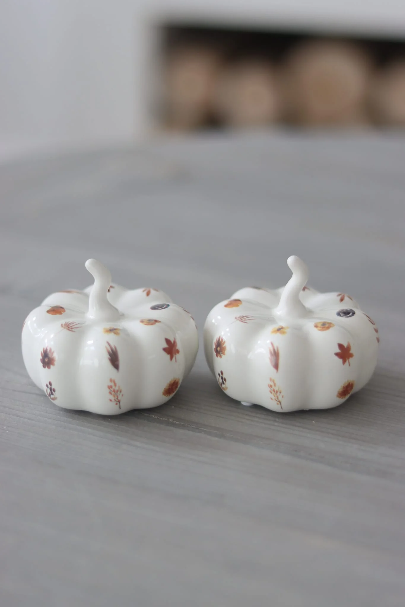 Ceramic Pumpkin Autumnal Pattern - Small 2PC