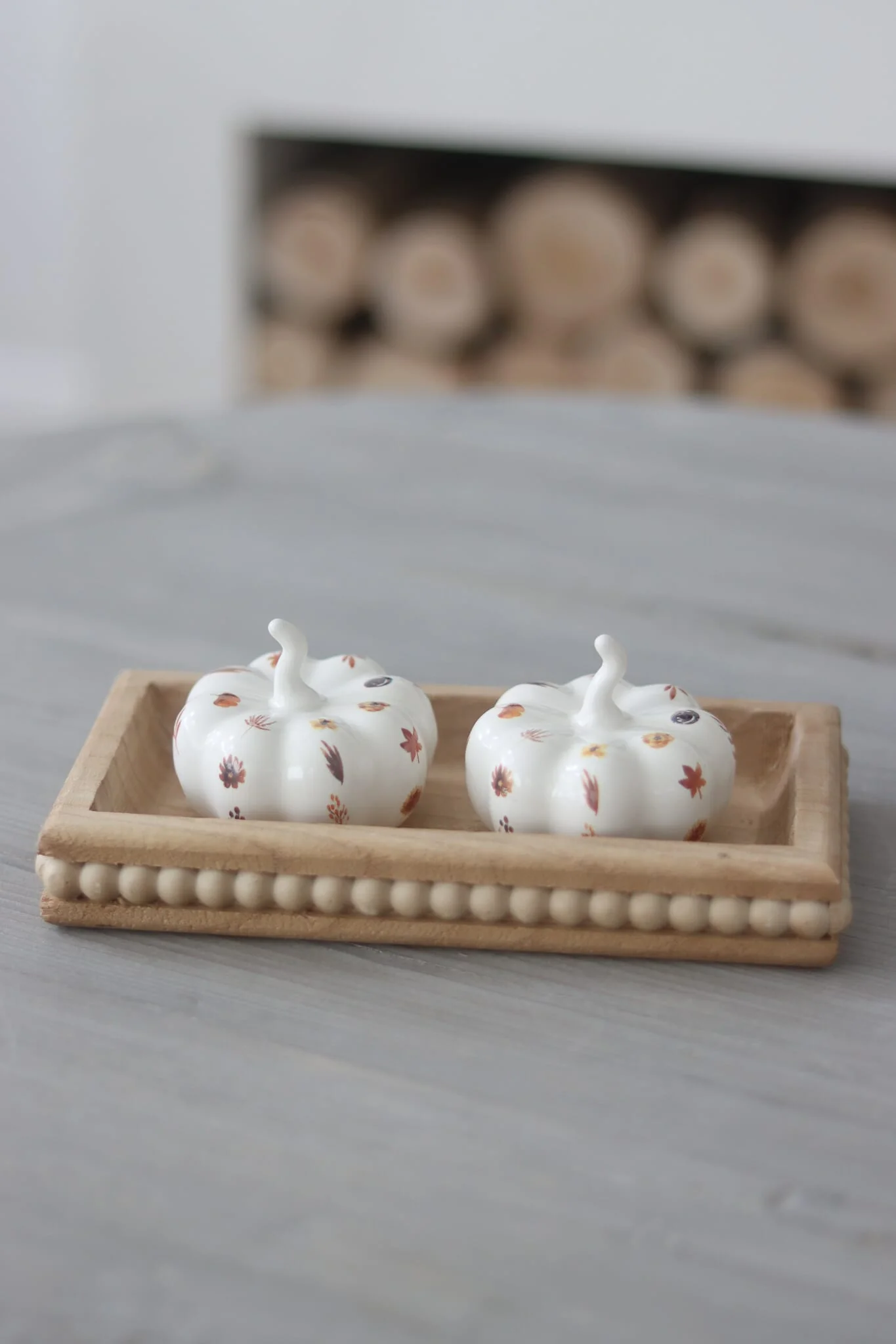 Ceramic Pumpkin Autumnal Pattern - Small 2PC - Image 2