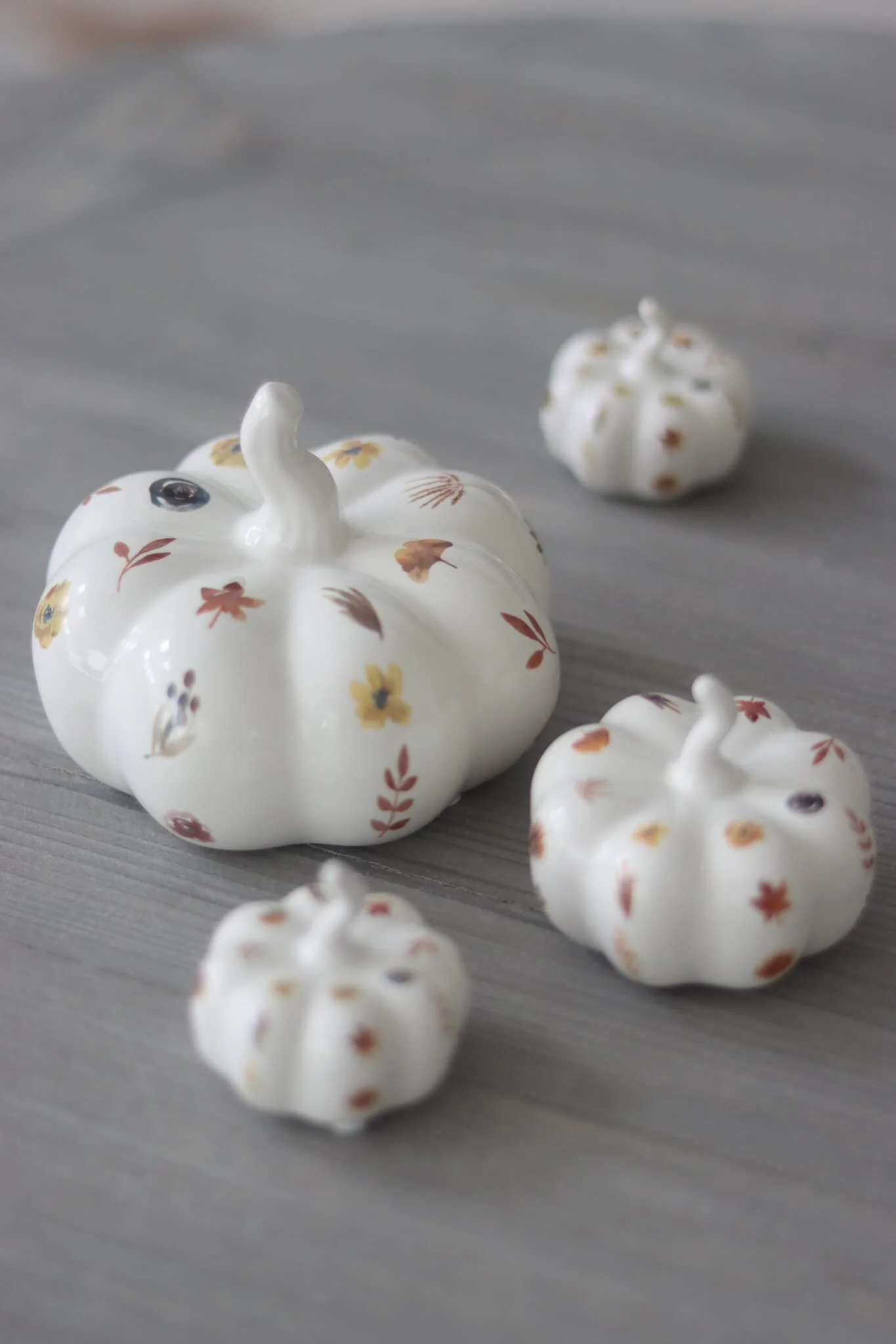 Ceramic Pumpkin Autumnal Pattern - Tiny 4PC - Image 4