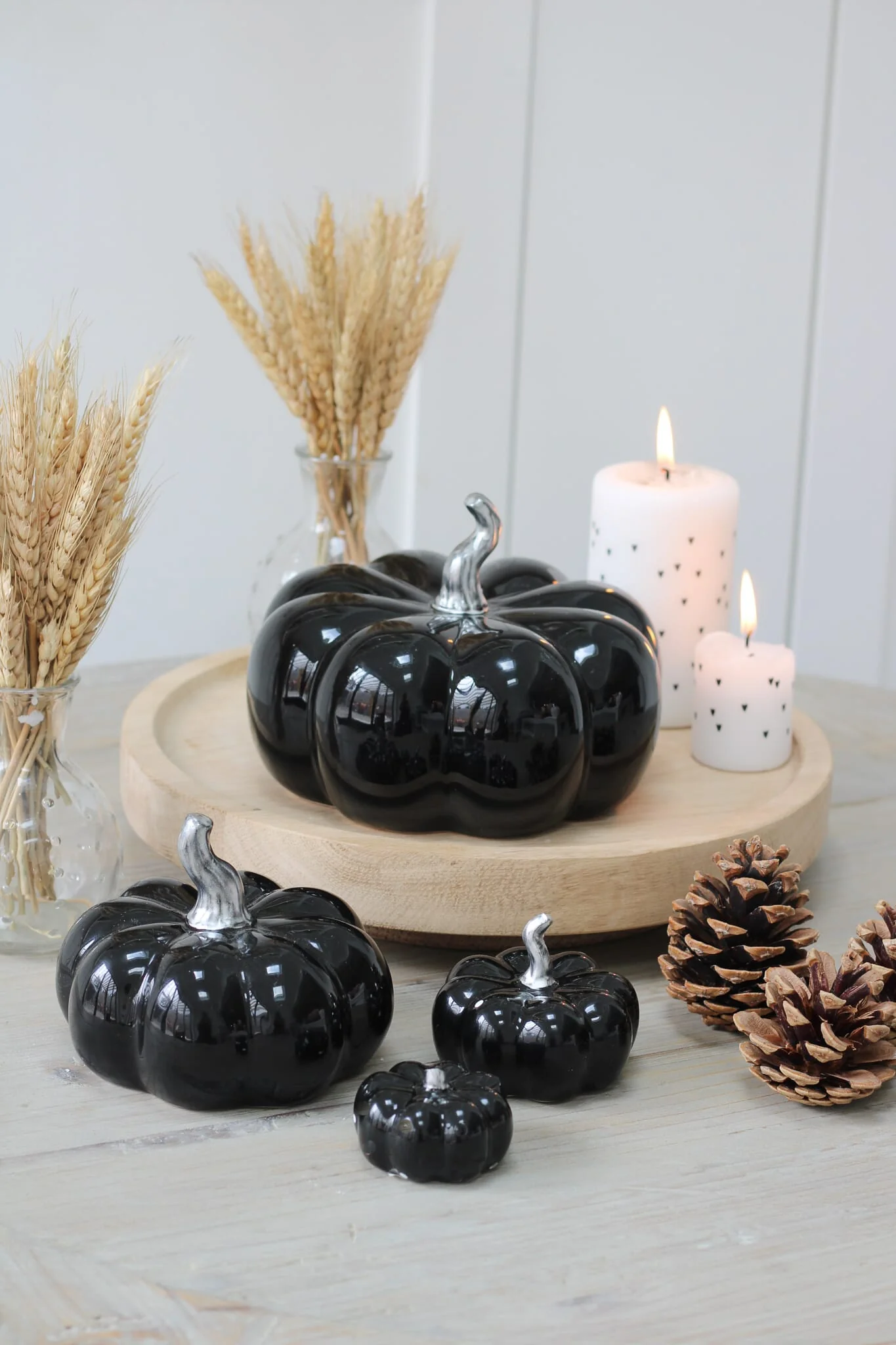 Ceramic Pumpkin Black - Tiny 4 Pc Set - Image 3