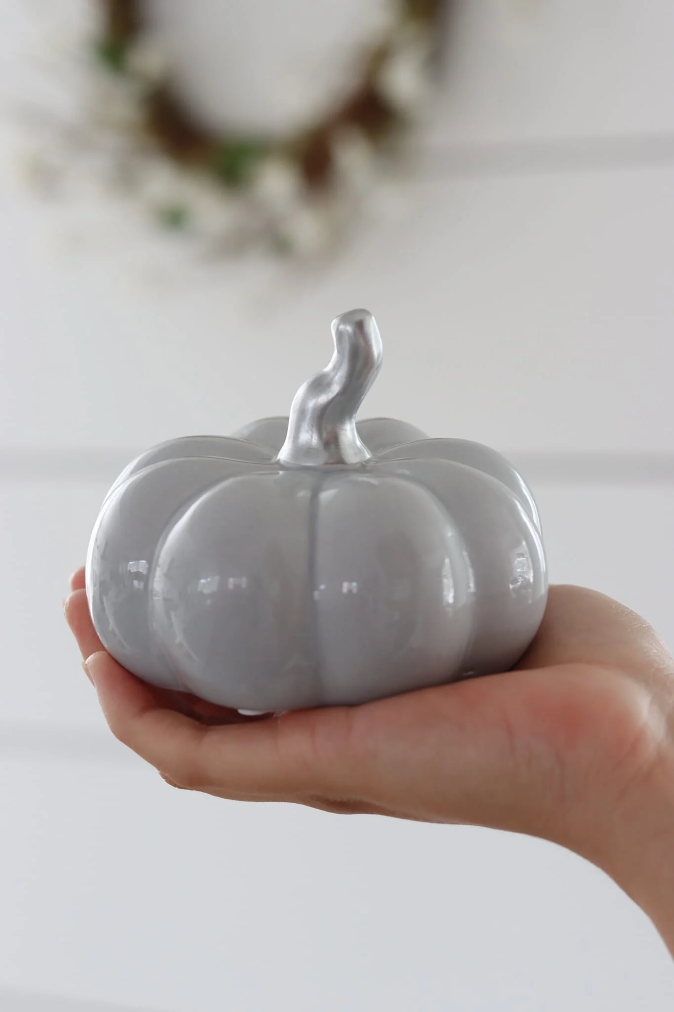 Ceramic Pumpkin Family - Grey - Image 4