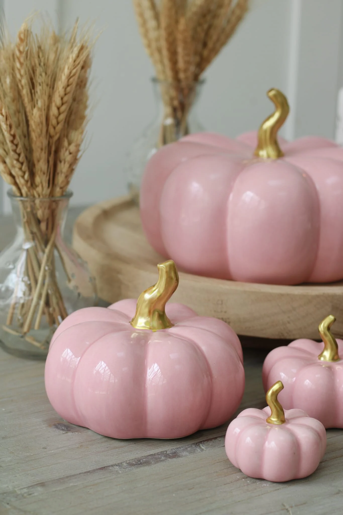 Ceramic Pumpkin Pink - Medium 2 Pc Set - Image 11