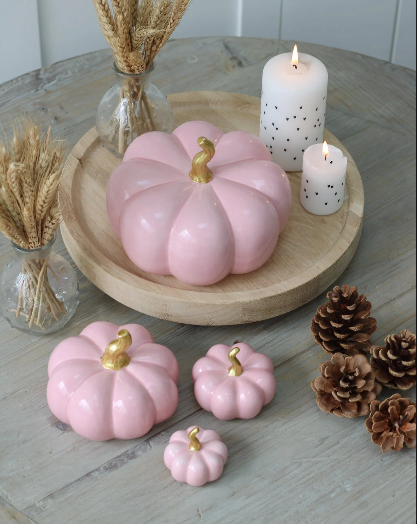 Ceramic Pumpkin Pink - Small 2 Pc Set - Image 10