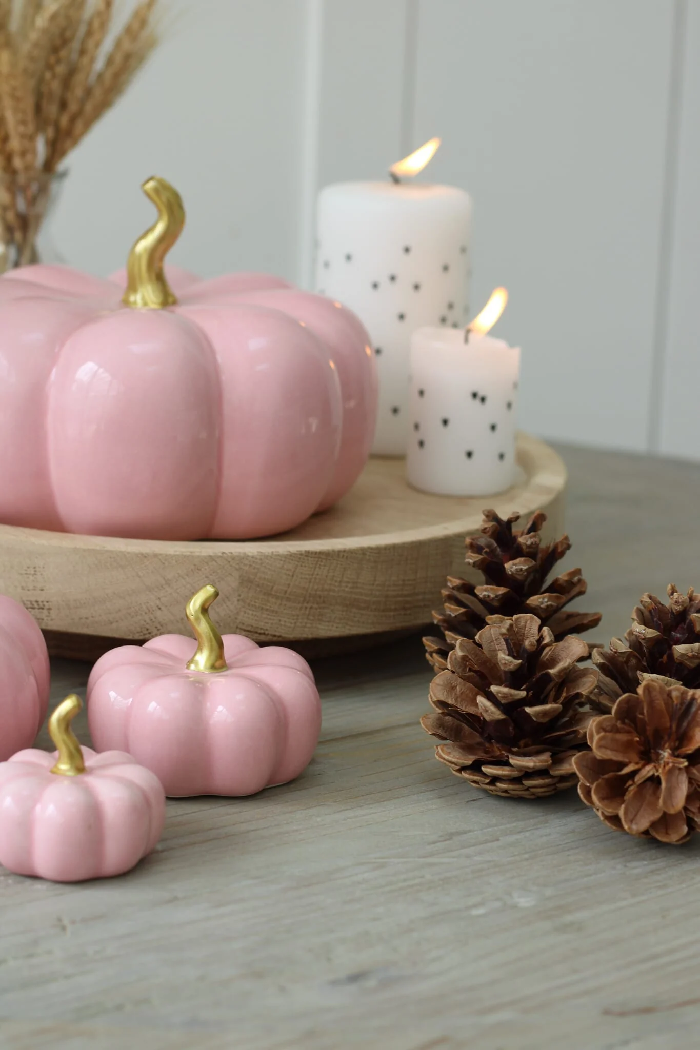 Ceramic Pumpkin Pink - Small 2 Pc Set - Image 12
