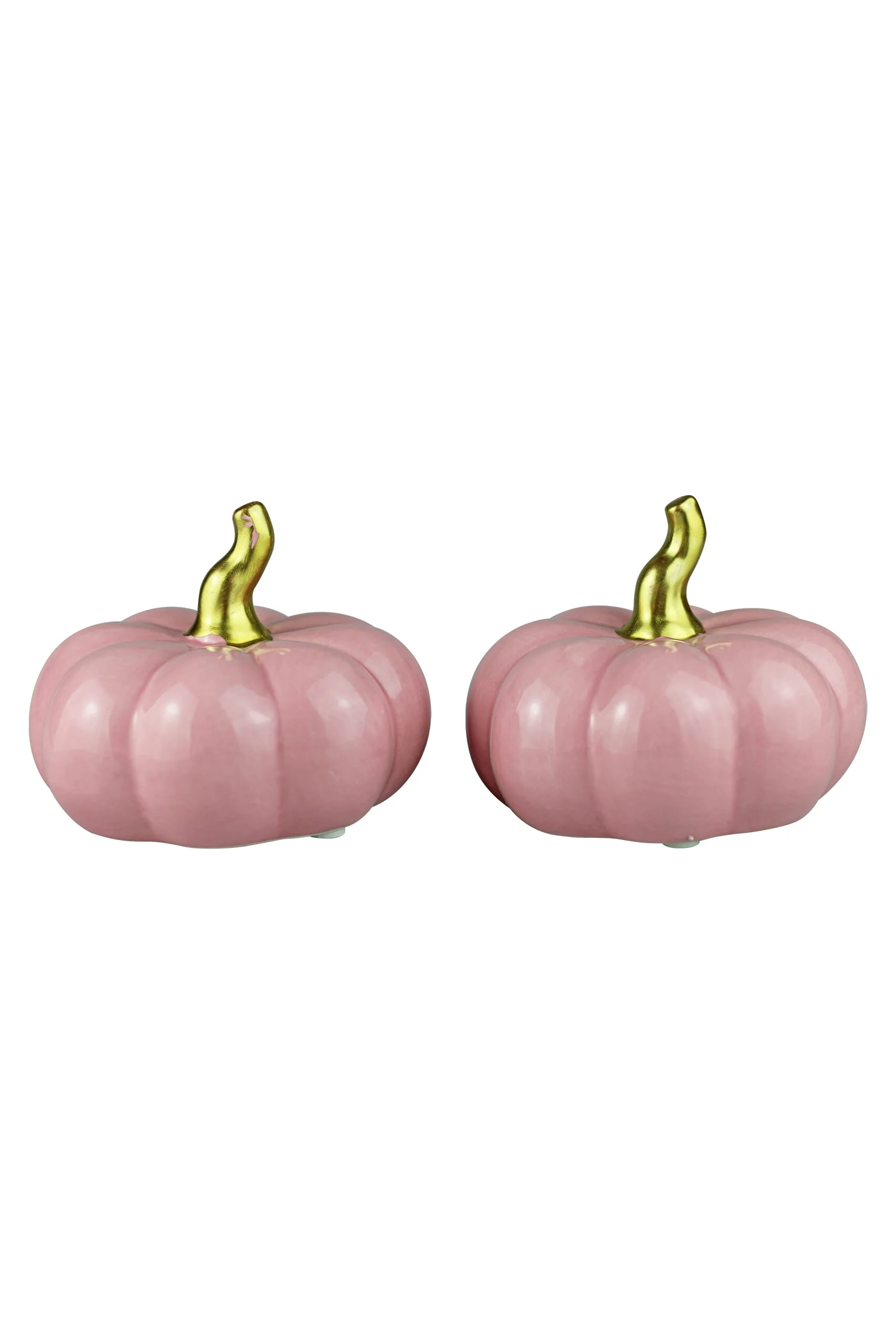 Ceramic Pumpkin Pink - Small 2 Pc Set - Image 2