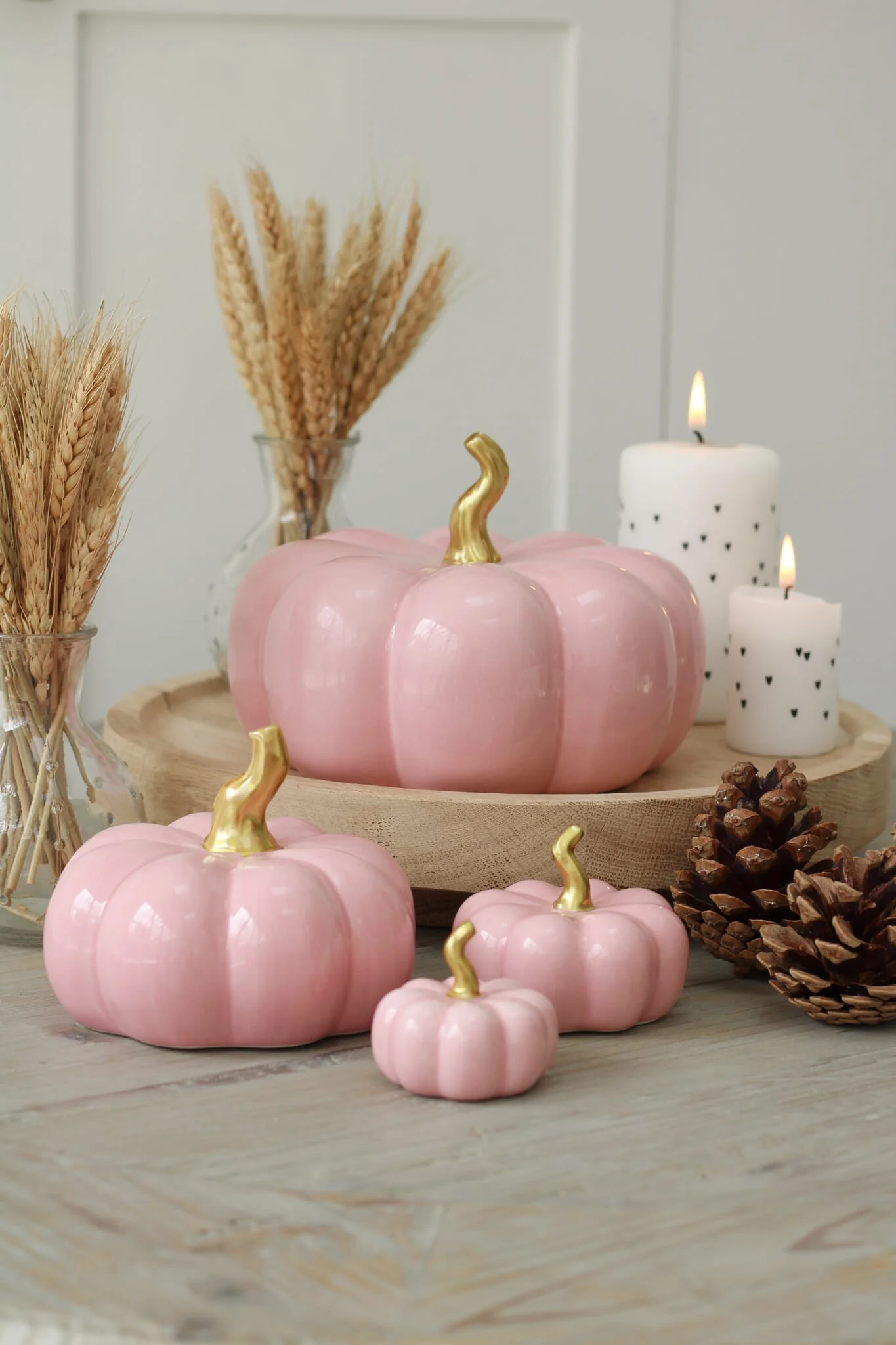 Ceramic Pumpkin Pink - Small 2 Pc Set - Image 5