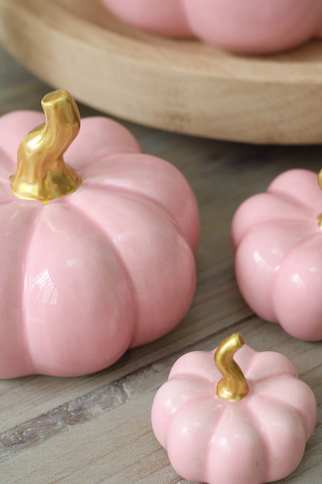 Ceramic Pumpkin Pink - Small 2 Pc Set - Image 8