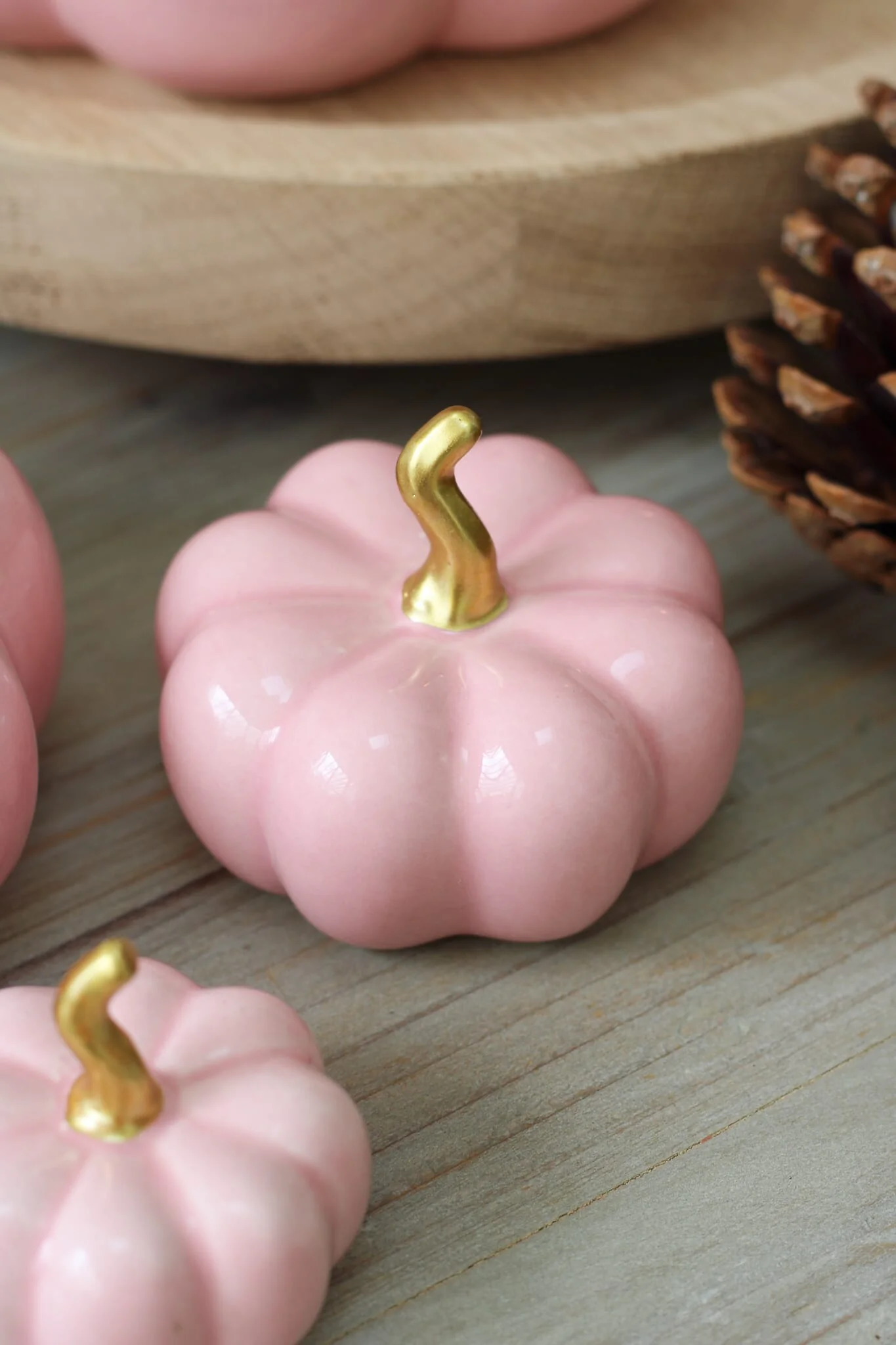 Ceramic Pumpkin Pink - Small 2 Pc Set - Image 9