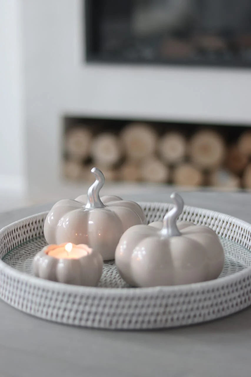 Ceramic Pumpkin Autumn - Medium 2PC