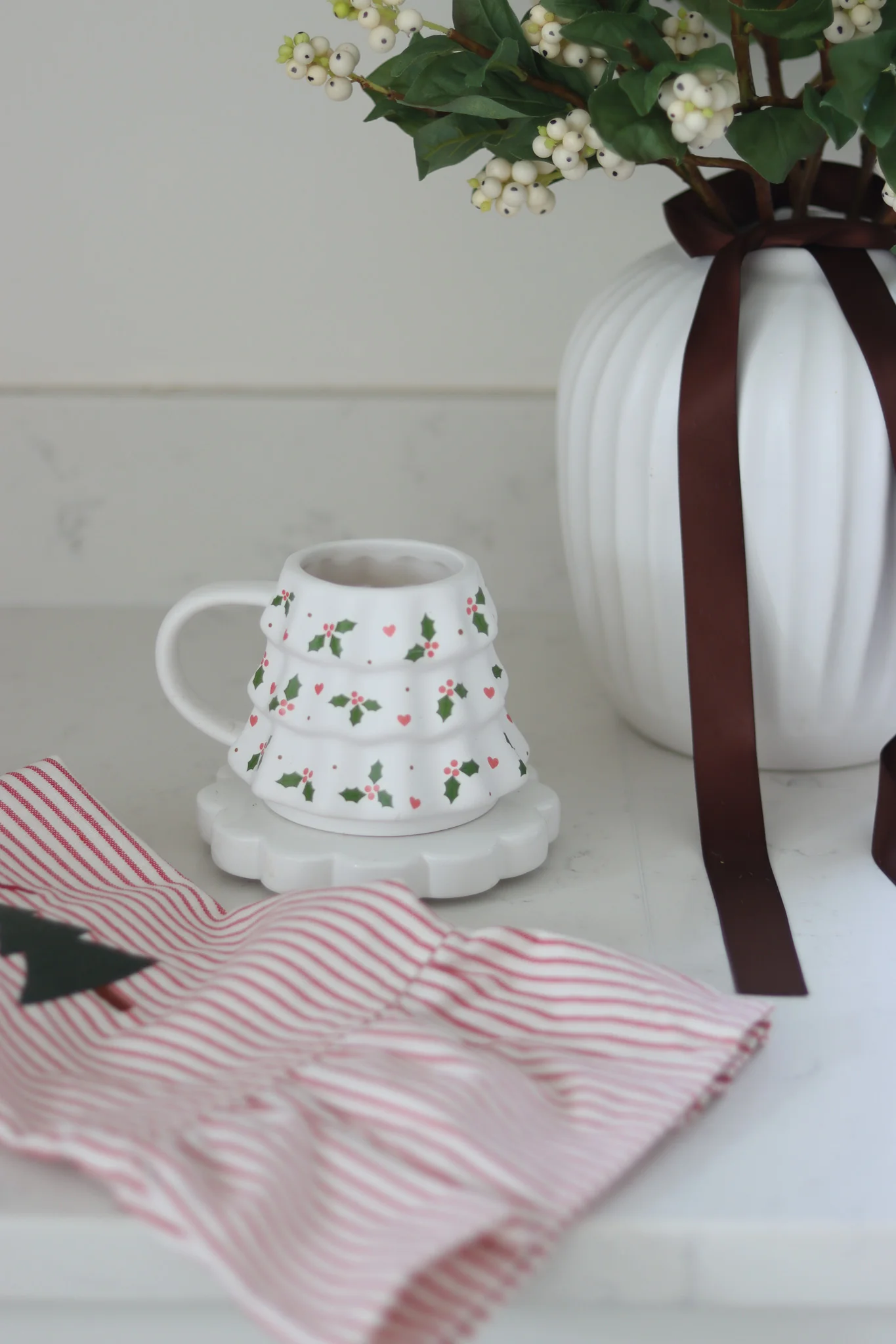 Christmas mug - Holly Tree mug - Image 3