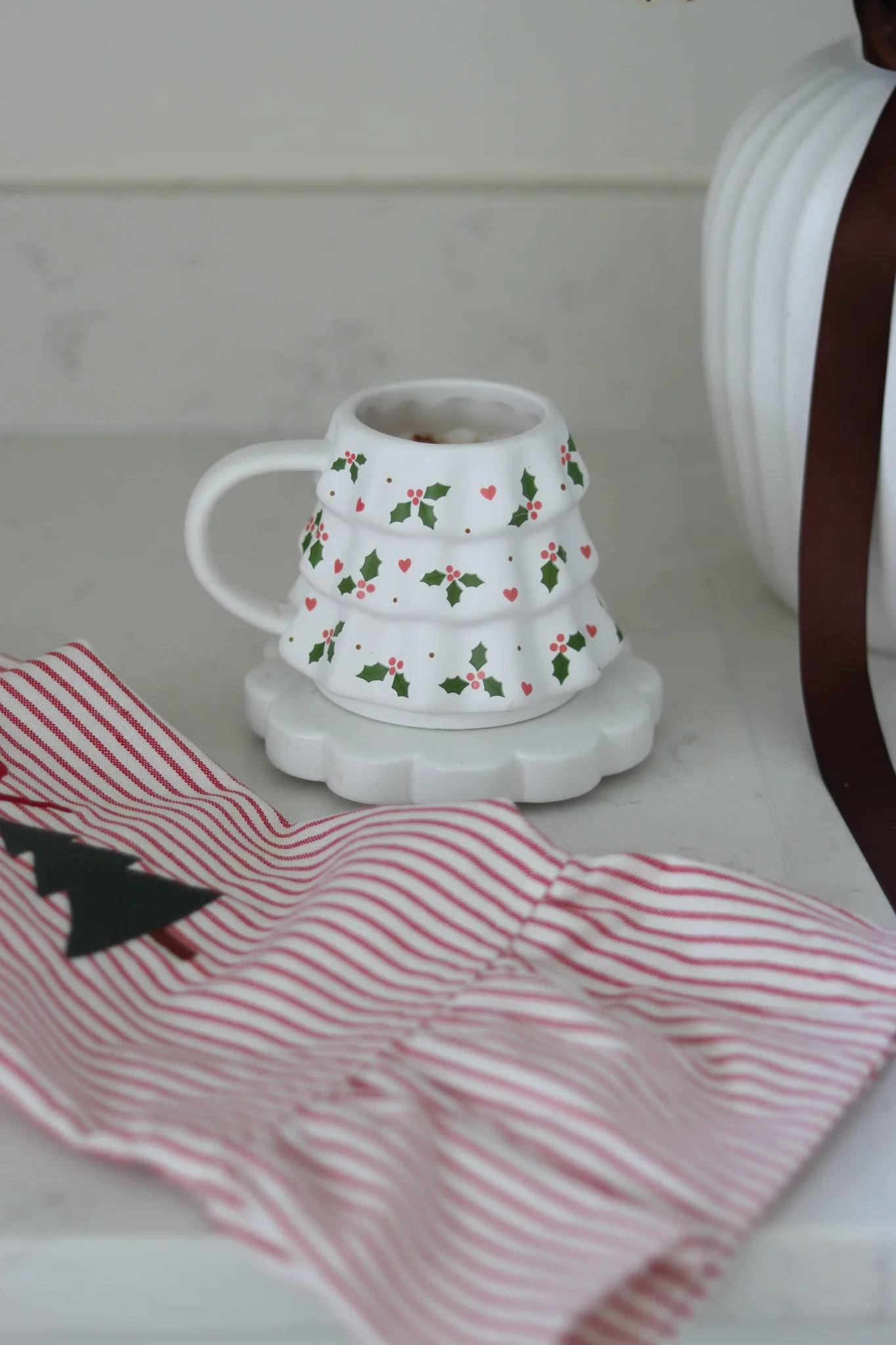 Christmas mug - Holly Tree mug - Image 4