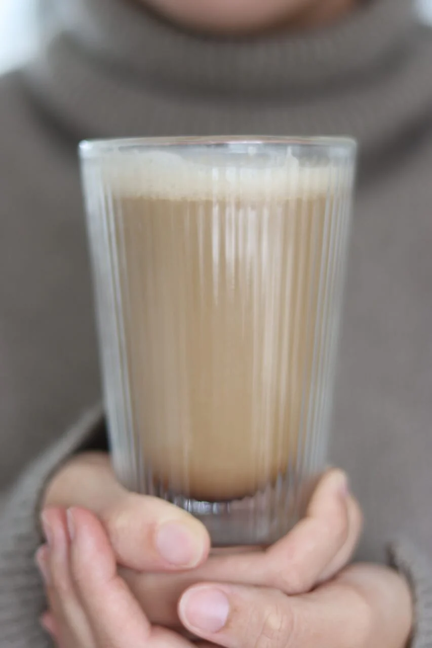 Double Walled Latte Glass - Fluted - Image 3