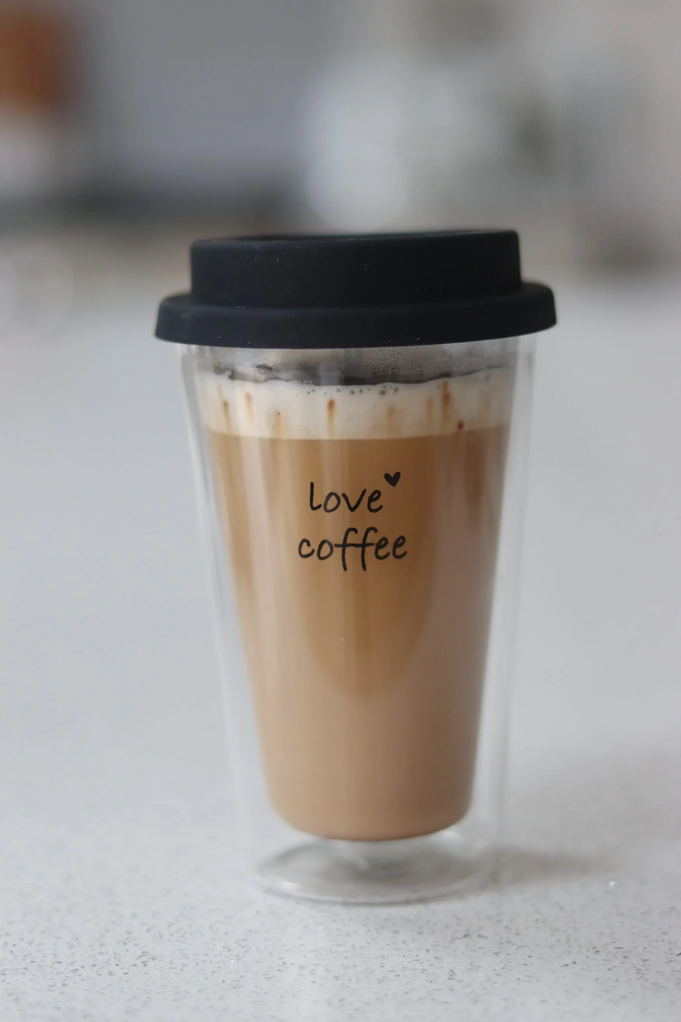 Double Walled Glass Coffee Travel Mug - Image 3