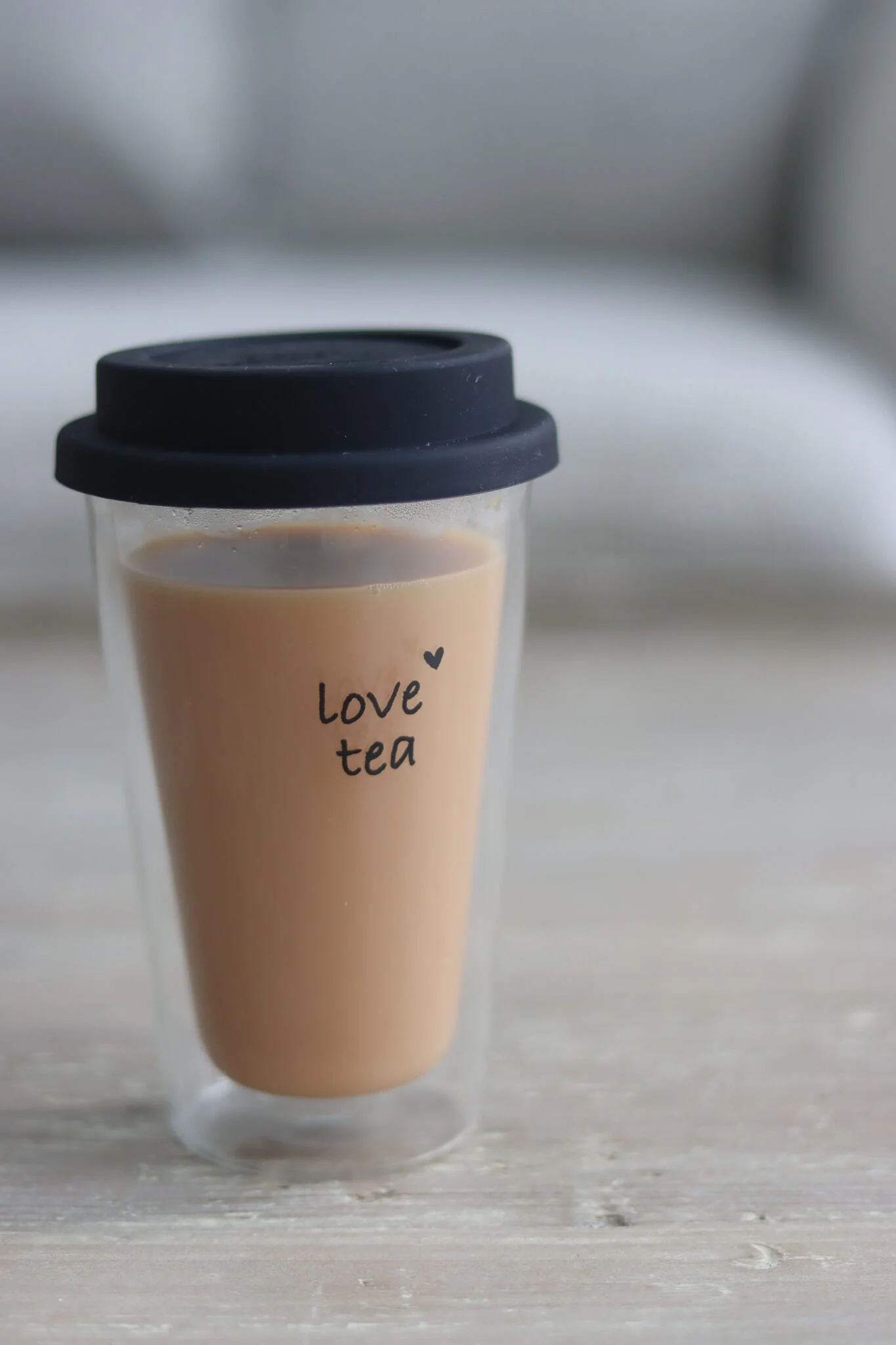Double Walled Glass Travel Mug - Love Tea - Image 4