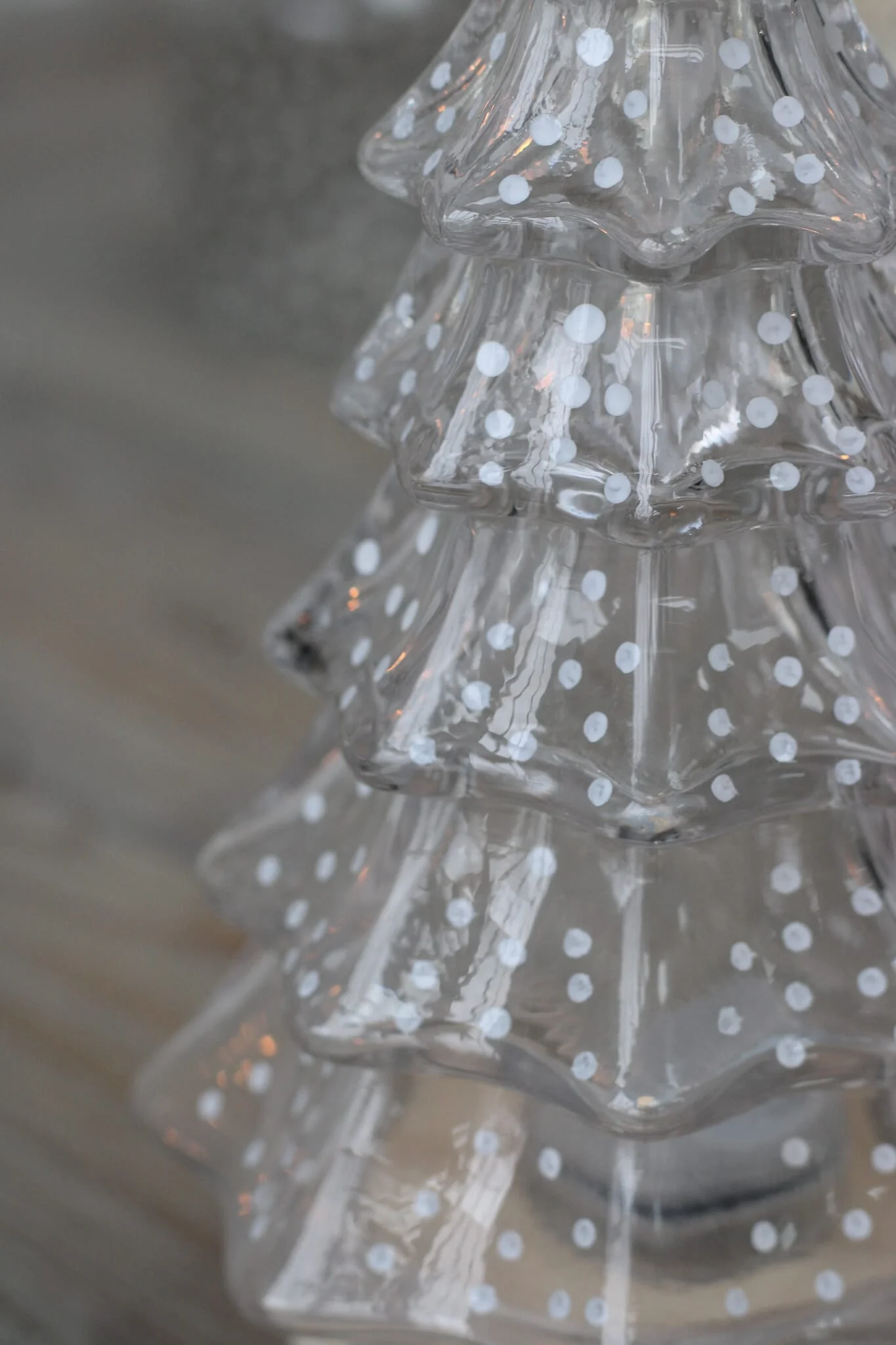 Glass Snowy Christmas Tree - Image 4