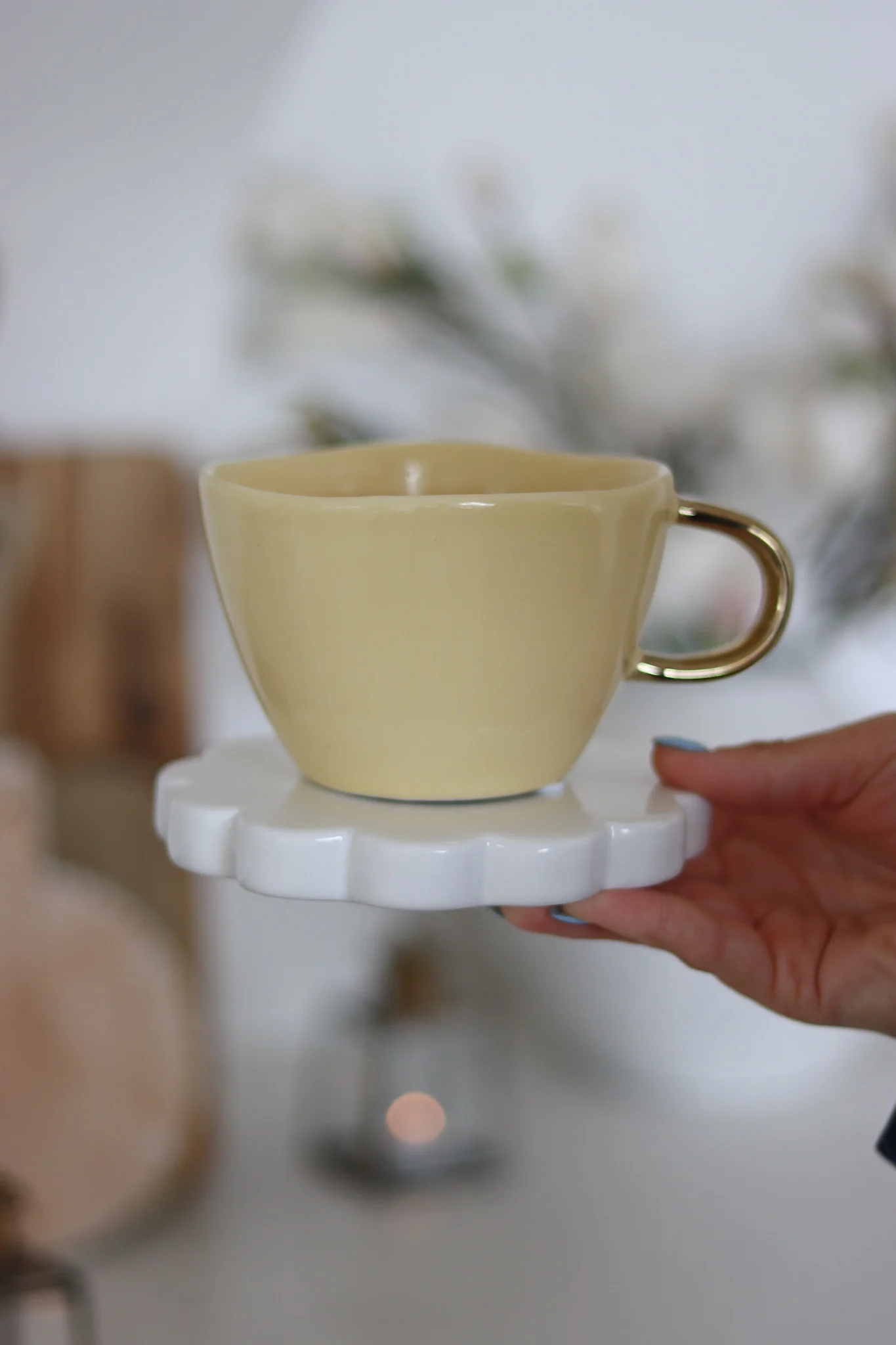 Irregular Stoneware Mug - Butter Yellow - Image 4