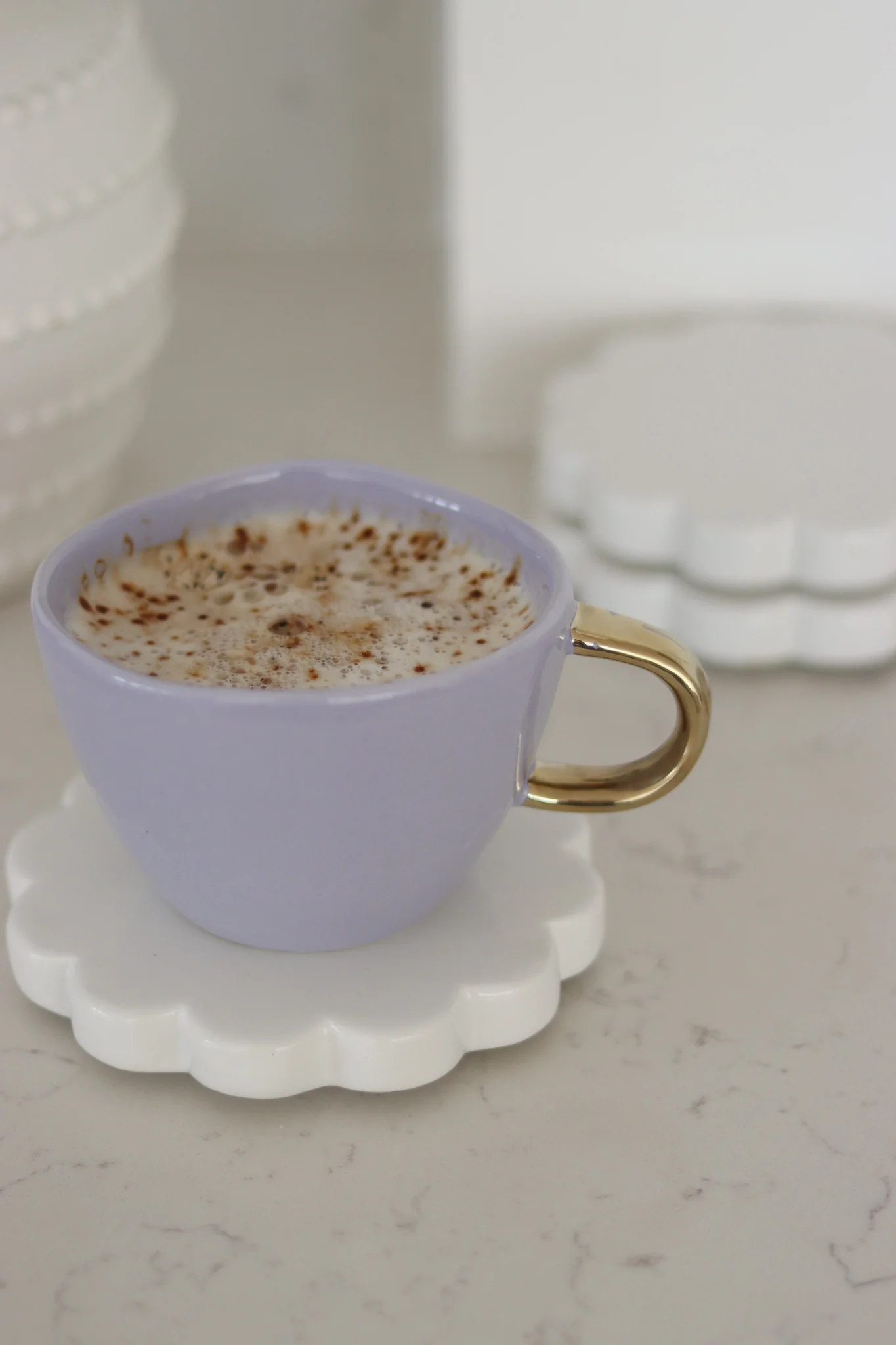 Irregular Ceramic Mug - Lilac - Image 4