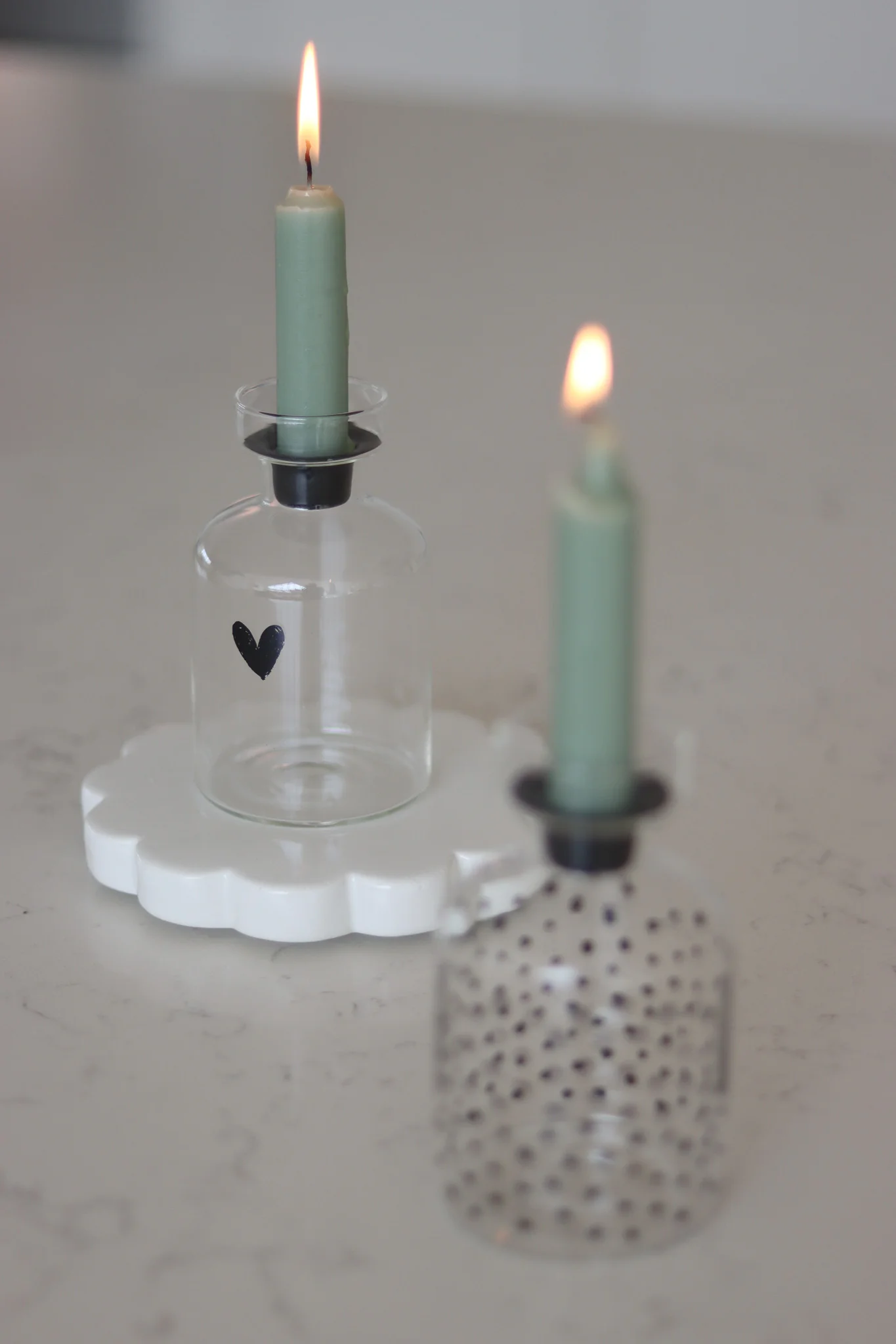 Metal Insert Candle Holder - Single Heart - Image 2