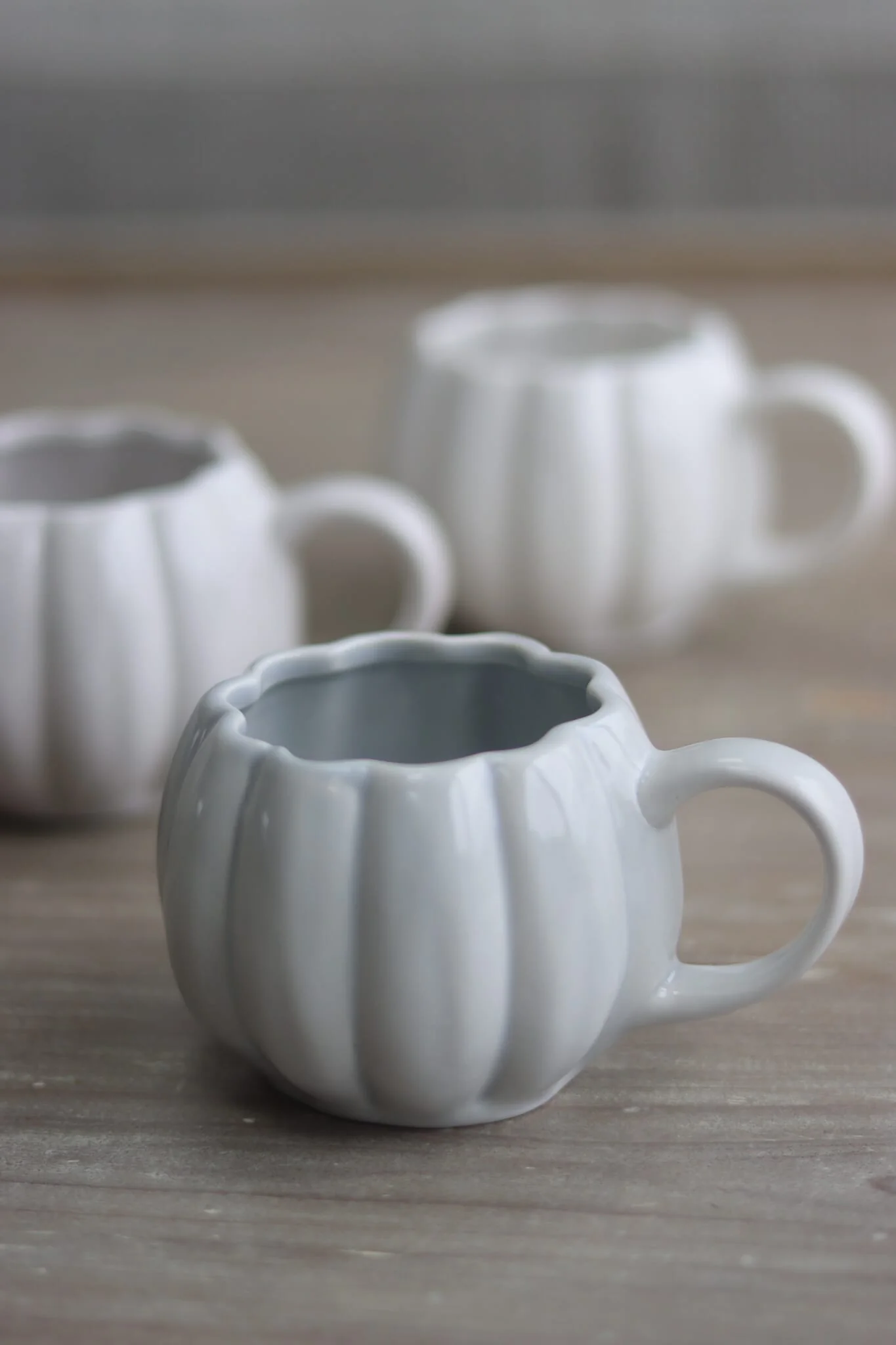 Mini Pumpkin Mug - Light Grey