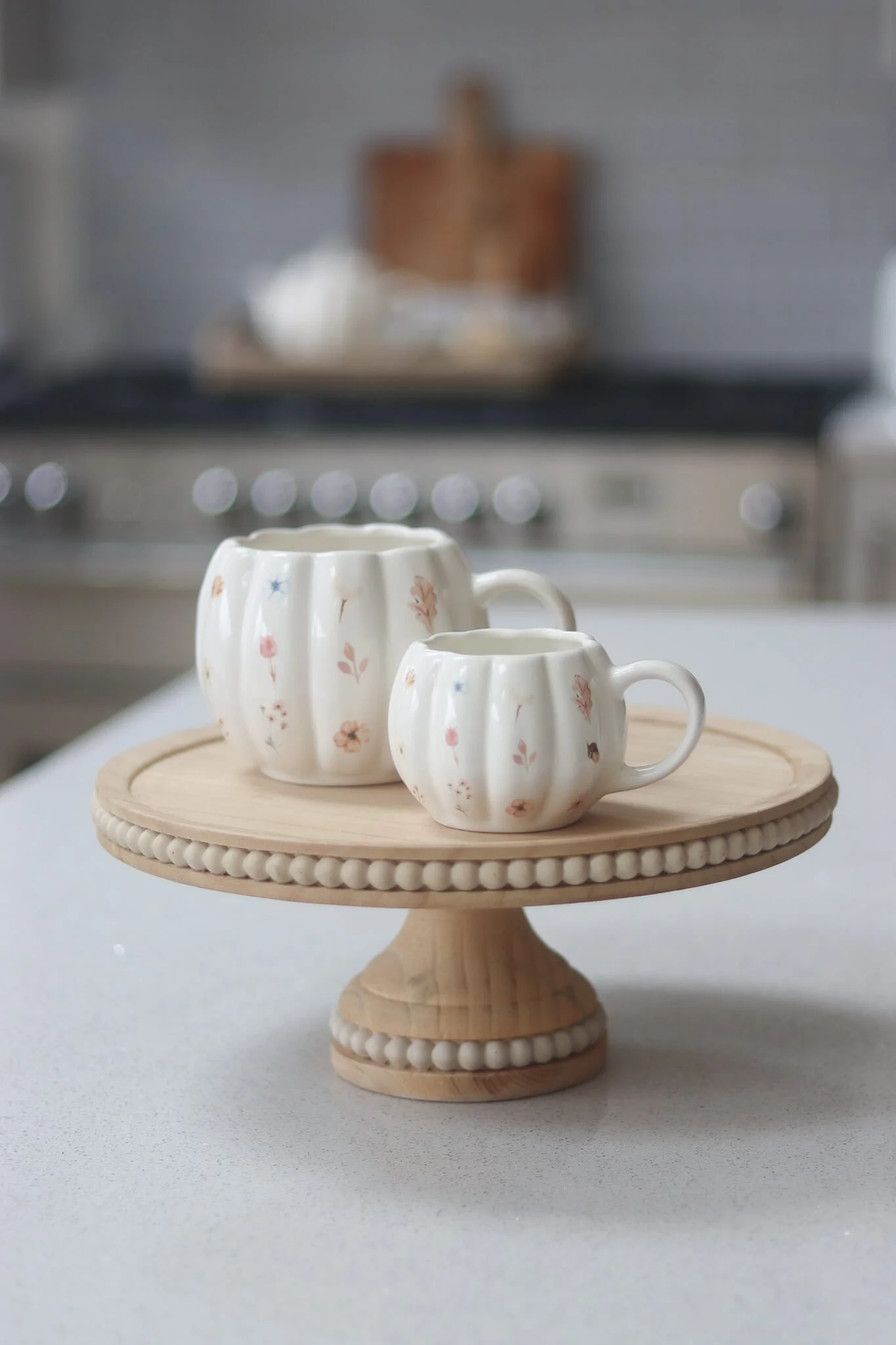Mini Pumpkin Mug - White Autumn Art 2 - Image 4