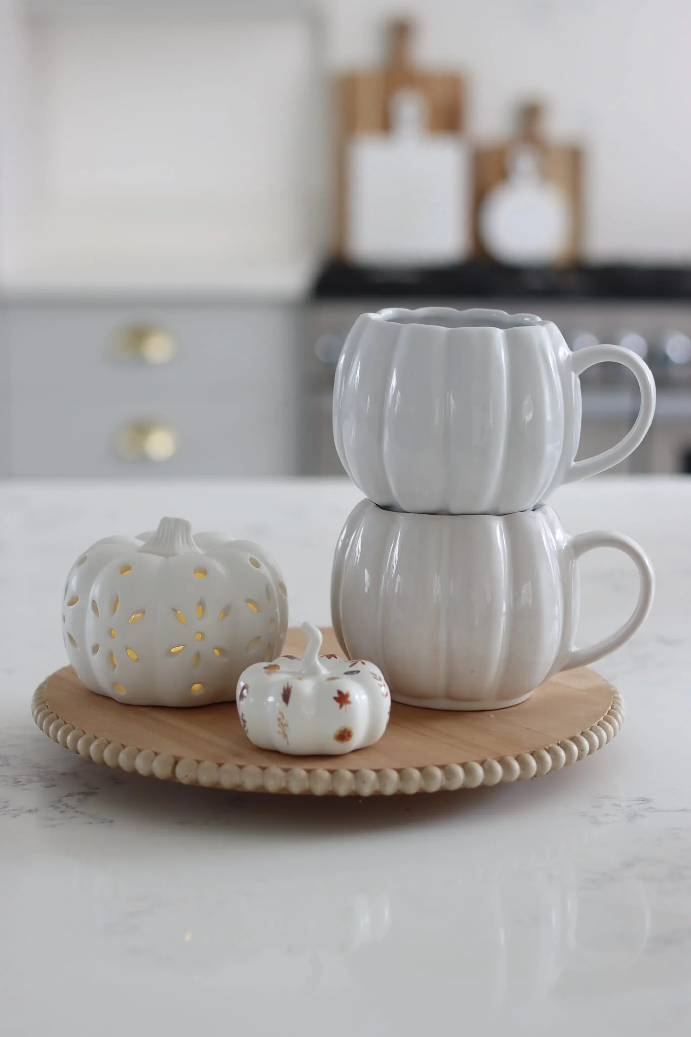 Beaded Lazy Susan - Natural