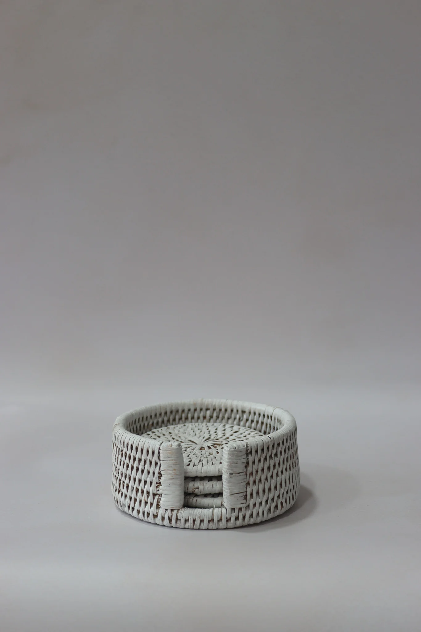 Rattan Coasters - White 3pc
