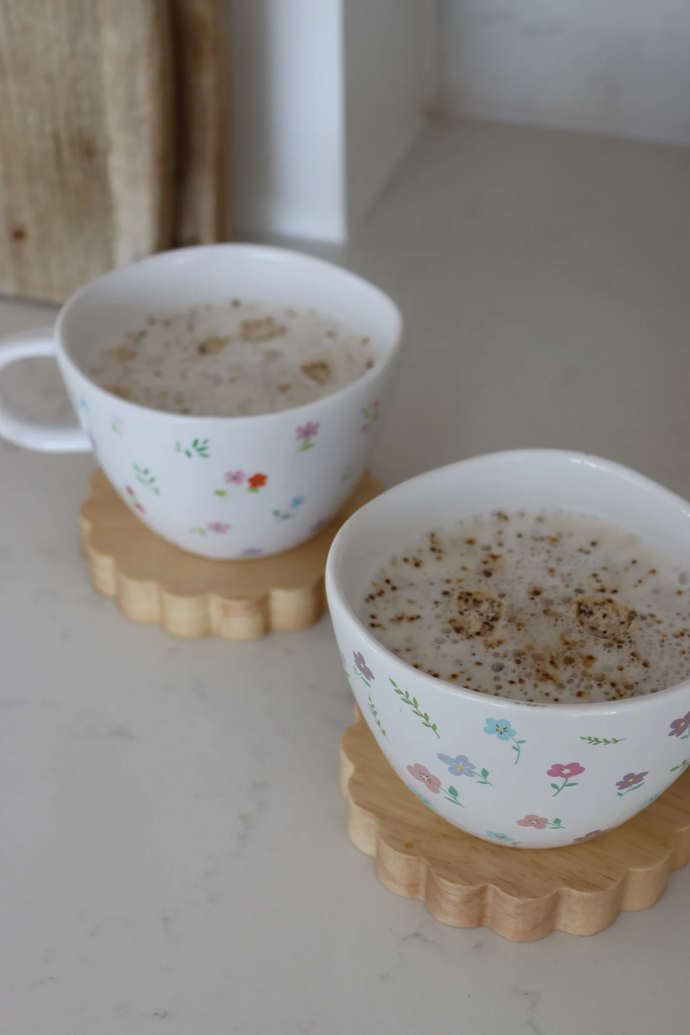Scalloped Wooden Coasters - Natural - Image 3