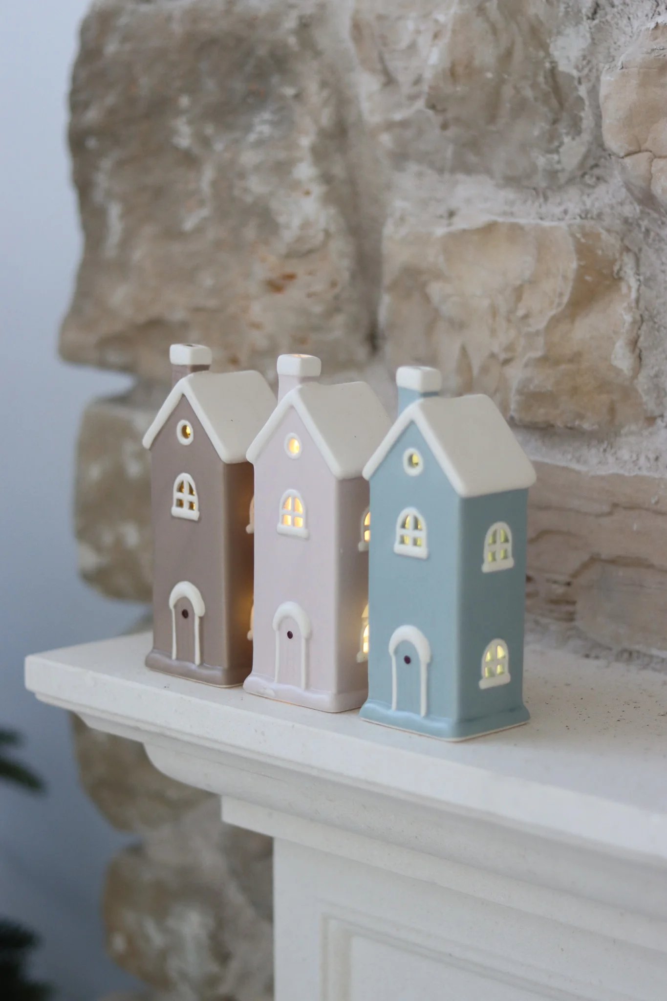 Set of 3 Matt Colour LED Houses – Large - Image 4