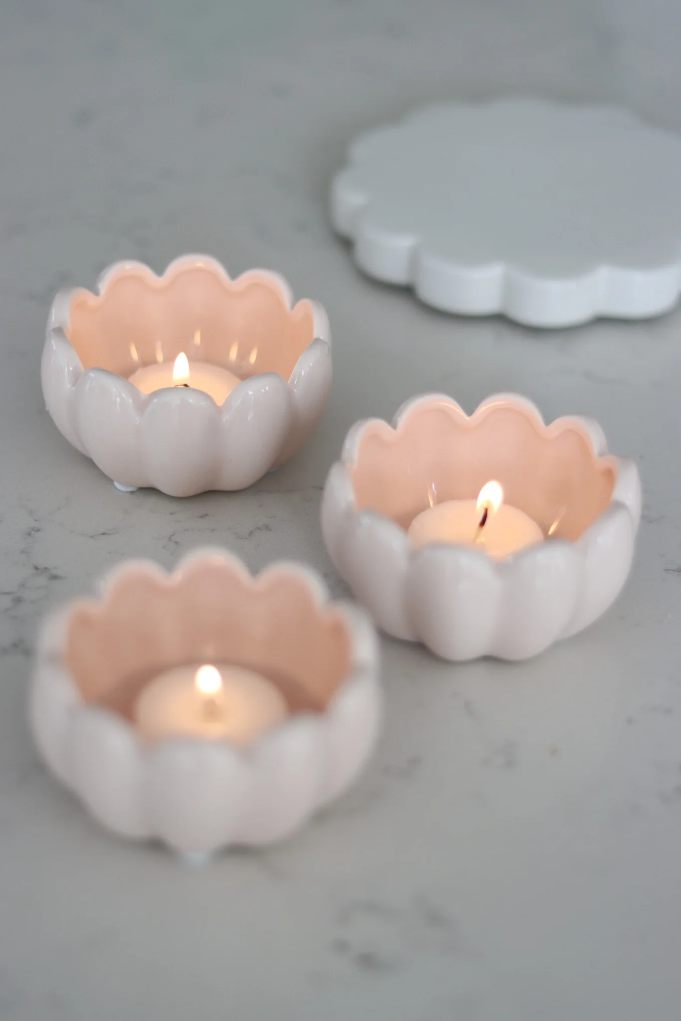 Set of 3 Petal Tea Light Holders - Image 7