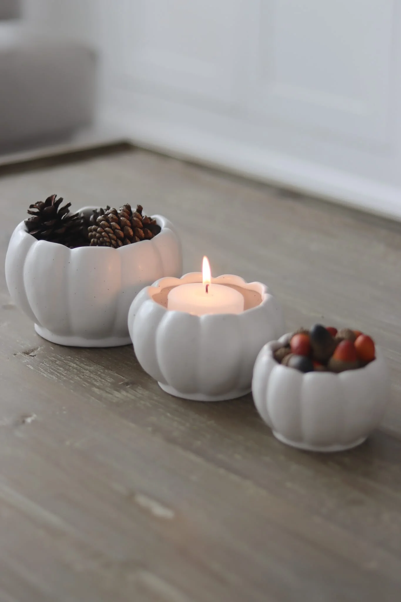 Set Of 3 Ceramic Pumpkin Pots - Image 4