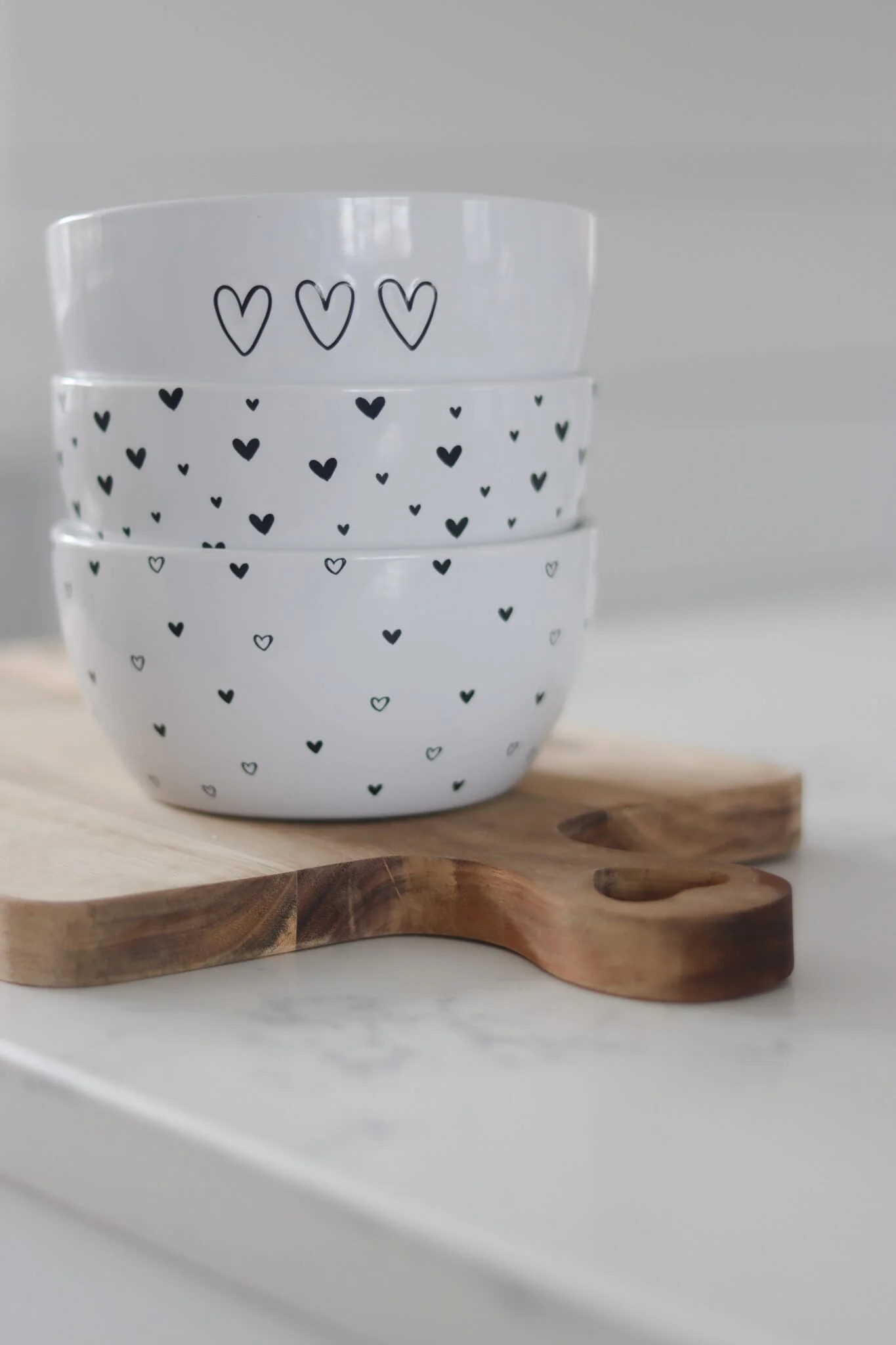 Ceramic Bowl - Multi Hearts Dots - Image 3
