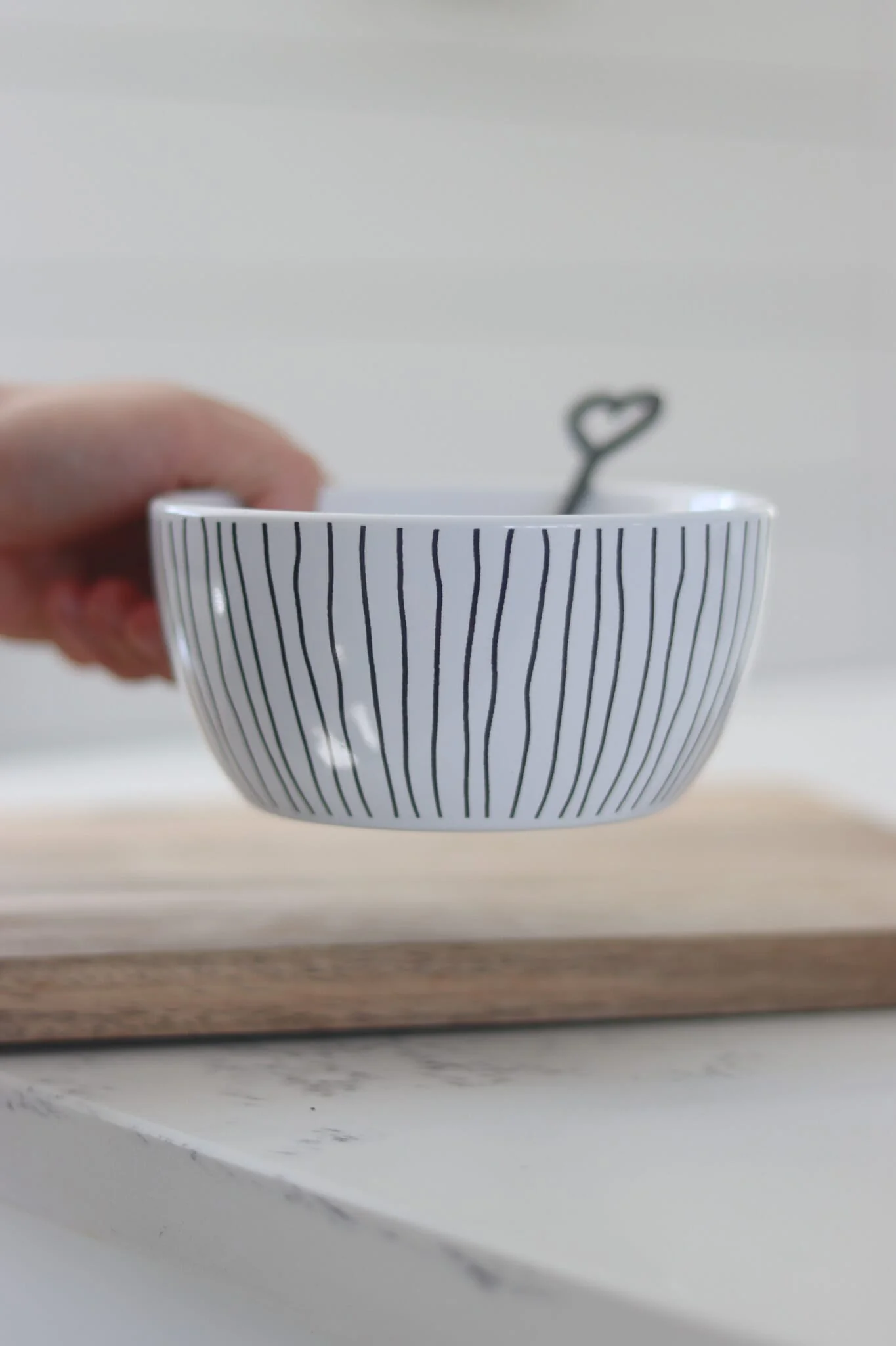 Ceramic Bowl - Vertical Stripes - Image 3