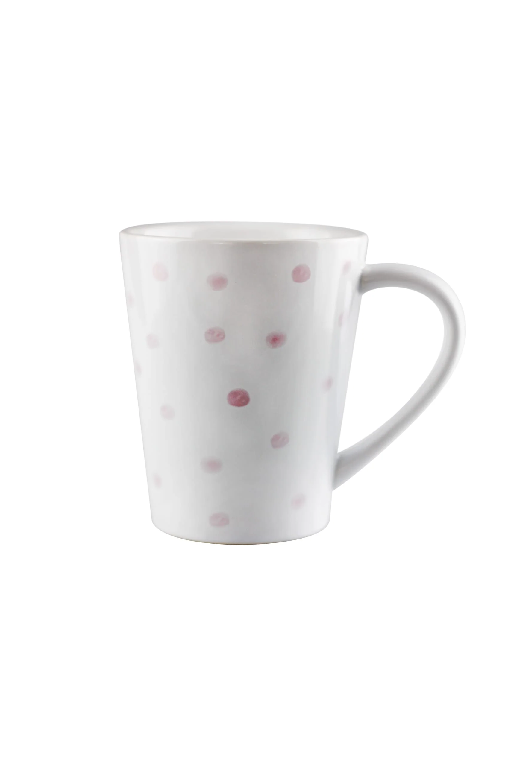 Tall Stoneware Mug - Pink Dots - Image 4